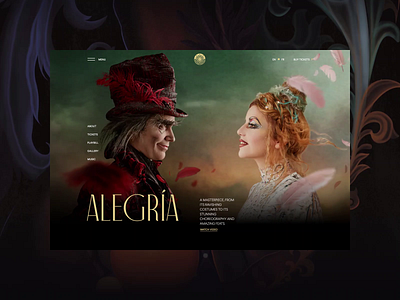 Cirque du Soleil redesign. Alegria animation branding design minimal photoshop typography ui ux web website