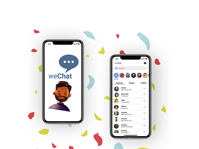 We chat app visual design app app design ios app design minimal uiux ux