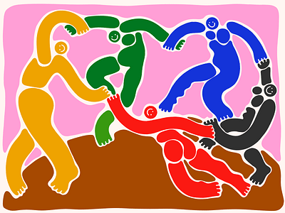 Blob Dance dance figures illustration knockoff matisse people