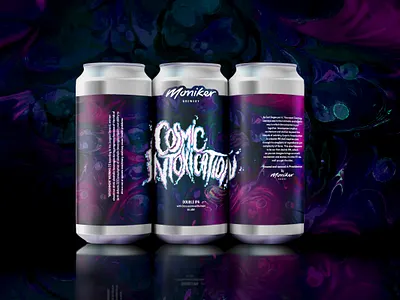Cosmic Intoxication IPA Label beer beer art beer branding beer can beer can design beer graphics beer label beer label design can label can label design craft beer craft brewery drink packaging graphic design illustration label design lettering art lettering logo packaging design