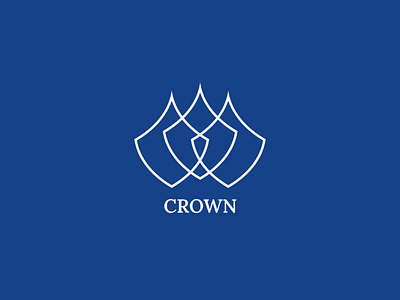 Crown Logo branding concept creative crown design icon illustration logo minimalist shield trust typography vector