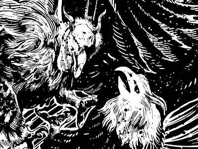 Available apparel design artwork band merch clothing design dark art dark artist dark illustration design eagles horror art illustration macabre merch design sebrodbrick t shirt design