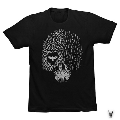 SOLD artwork band merch clothing design dark art dark illustration horror horror art illustration macabre merch design sebrodbrick skull skull art t shirt design tee design tshirt design
