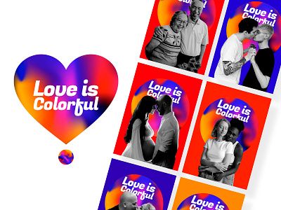 Love is Colorful colors design love minimal typography