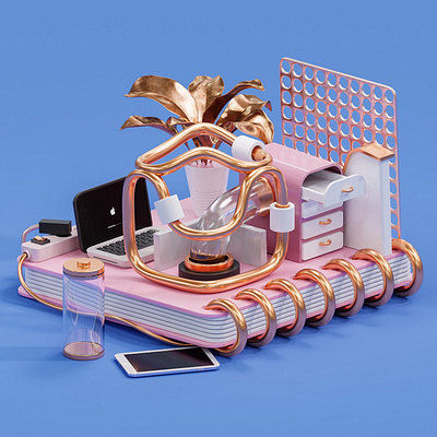 isometric abstract blender blender3d concept cycles illustration industrialdesign isomatric lowpoly render simple