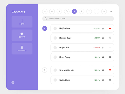 Address Book colour contactpage contacts create design designer experiencedesign figma illustration inspiration productdesign purple purple rain ui uidesign ux uxdesign webflow