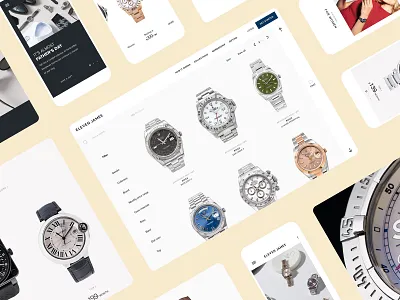 Eleven James eCommerce Website brand design ecommerce shop startup ui ux watch watches web webpage website