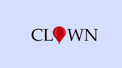 Logo Design Challenge #2 - Clown adobe adobe illustrator baloon branding clean clown design flat icon illustrator logo minimal typography ui