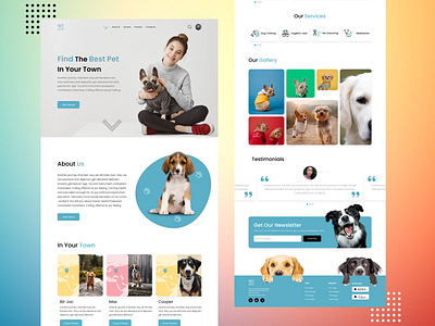 Pet Landing Page app design design landing page landing page design landingpage modern design new design pet app pet care pet landing page pet website petshop ui ui design ux web design webdesign website