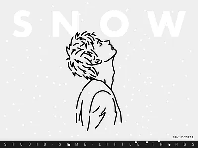 Snow 2d adobe alone art design drawing illustration illustrator illustrator art interesting outdoor painting people picture snow young