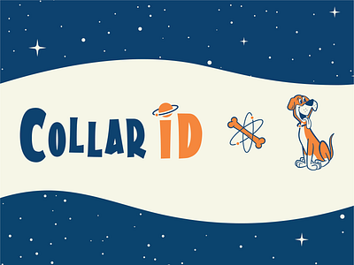 Collar ID - 01 branding dog dog illustration dog logo illustration jetsons pets retro space technology typography vintage