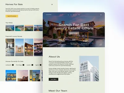 Luxury Real Estate apartment architecture classy design elegant home landing luxury premium property realestate realtor sophisticated ui uiux ux