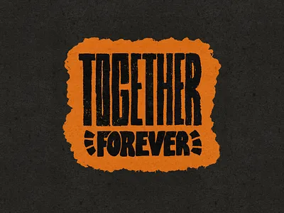 Together Forever design doodle lettering procreate typography vector
