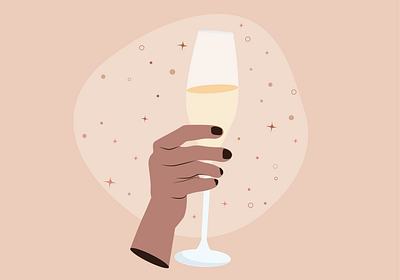 New years cheers 2021 champagne cheer illustration new year