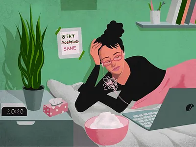 2020 mood 2020 design green illustration illustrations mood organic pink procreate texture