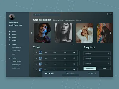 Desktop App Music desktop music music app ui ux web