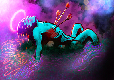 Strawberry Fields Forever comic comic art concept art digital illustration digital painting psychedelic