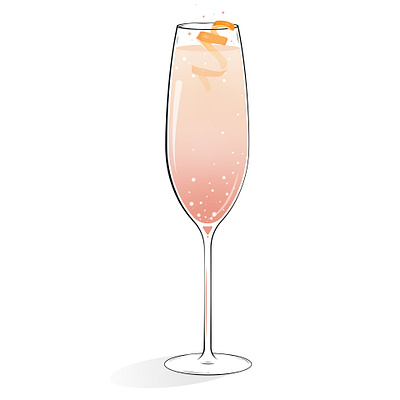 New Year Cocktail digital illustration illustration