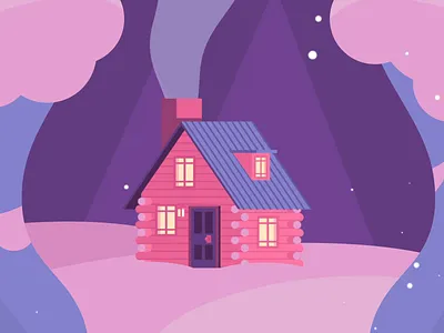 Snow Globe Animated Holiday Card after effects animation cabin cabins design illustration moon moonlight night simple sled sledding snow snow globe snowboard snowboarding snowflake snowman ui vector