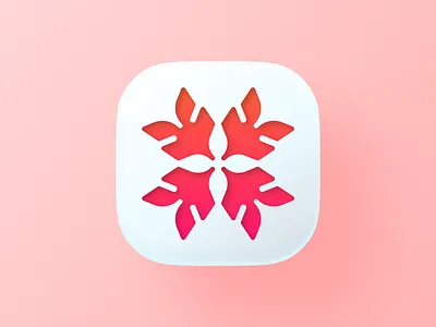 Fox Flower icon! 3d big sur brand brand identity branding fire flower fox icon icons ios leaf logo logo design logodesign mark negative space plant symbol visual identity