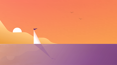 Somewhere Warm 2021 🤞🏽 beach boat character design flat icon illustration landscape minimal ocean sailboat ship sunset tropical