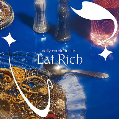 EAT RICH editorial design graphic design luxurious minimalistic