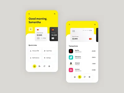 Bank UI Mobile Design app app design banking interface design