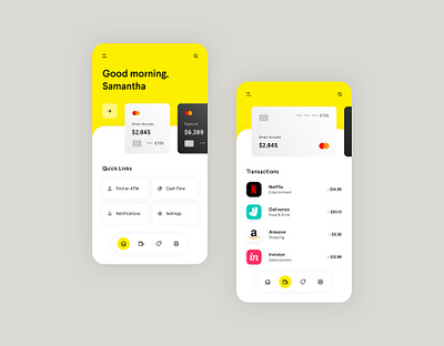 Bank UI Mobile Design app app design banking interface design