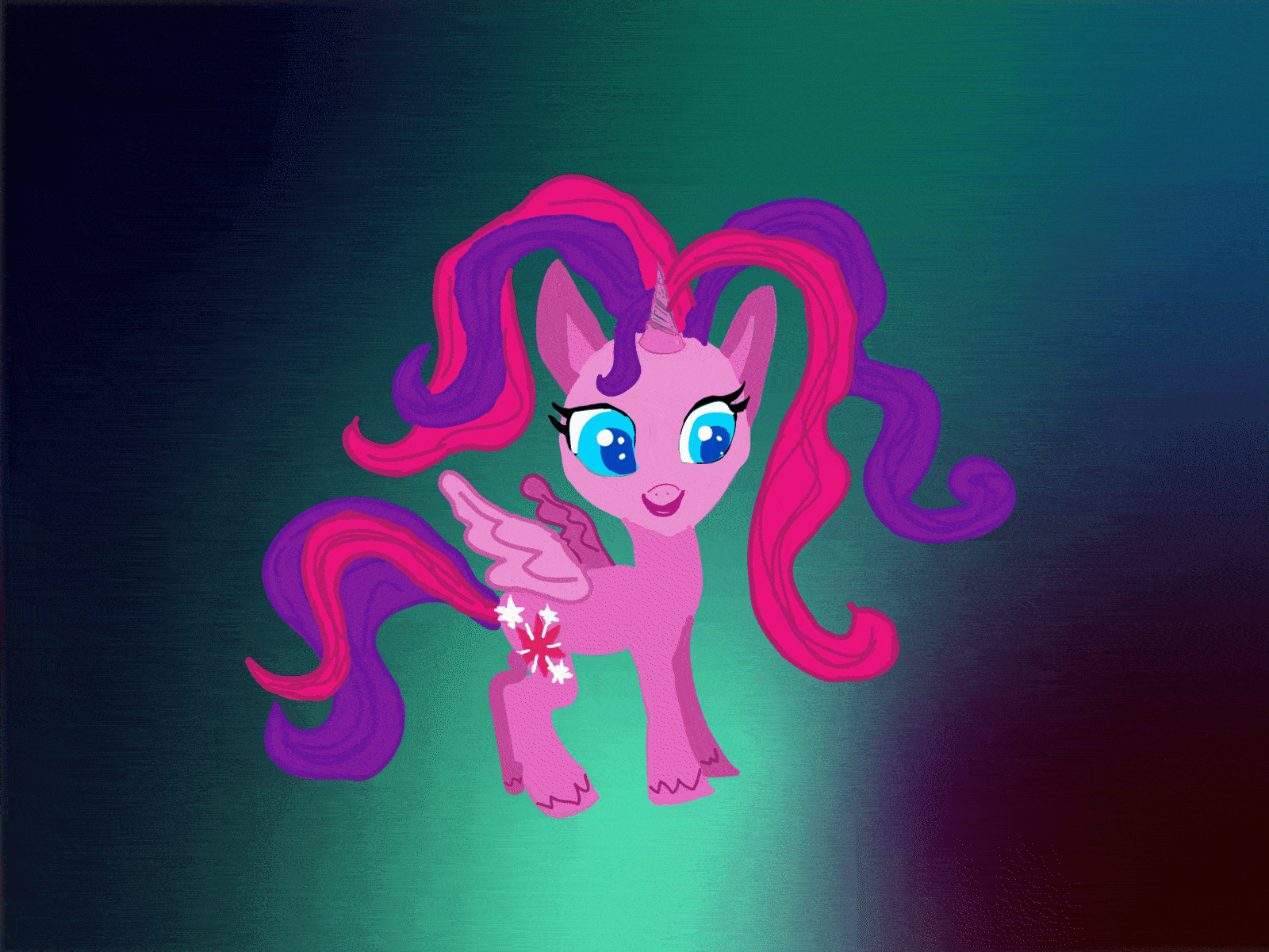 Twilight Sparkle in Aurora borealis snowstorm aftereffects motiondesign mylittlepony snow twilight sparkle