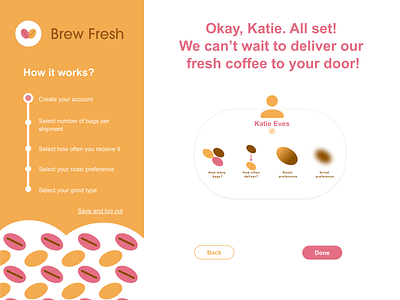 Brew Fresh UI Design: Sign up page 3 app branding dailyui dailyui 001 graphic design ui ux web website