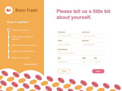 Brew Fresh UI Design: Sign up page 2 001 branding dailyui dailyui 001 design graphic design logo ui ux web