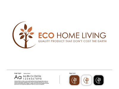 Logo design-Eco Home Living branding branding identity branding inspiration design eco friendly graphic design logo logo design minimal natural nature visual identity