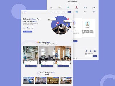 Landing page for spacework company company design landing page spacework ui web design working space