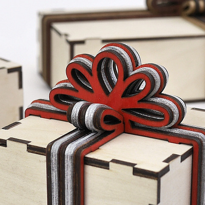 It seems we are tied bowknot out of plywood diy gift box jewelry box laser cut laser cutting lasercut vector woodworking