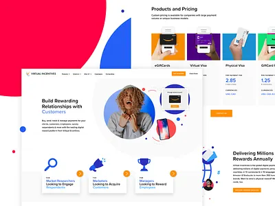 Virtual Incentives Website credit card gift card incentives product rewards virtual web design website