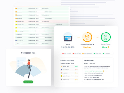 Connection / Speed Test connection connection test design illustration minimal network network test page speed page speed test product design scan speed speed test web web design