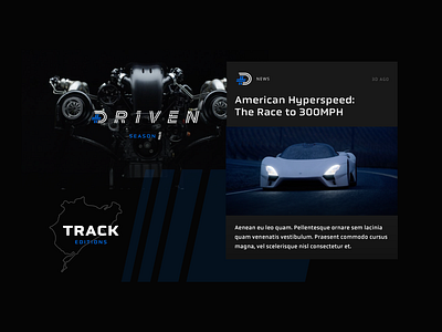 Driven Studios Branding automotive branding car driven studios identity track ui vehicle