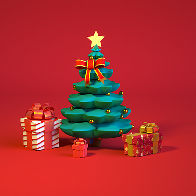 Christmas tree 3d art deisgn