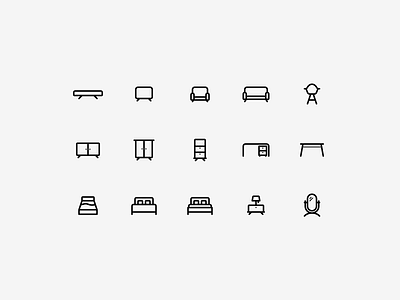 Furniture Icons icon icon design illustration ui vector