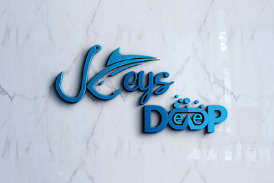 keys Deep 3d mockup branding logodesign