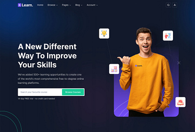 eLearn – Online Courses Bootstrap 5 Template bootstrap branding design illustration logo template theme ui ux vector