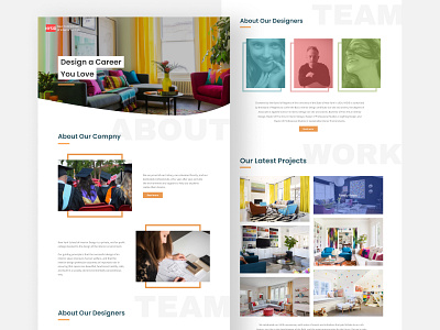 Interior Design School - Home Page homepage design interior design interior design website interior designers uiux web design