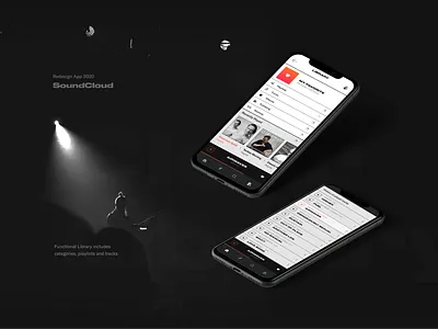 SoundCloud Redesign Mobile App UX/UI – 02 app concept design figma minimal mobile music redesign soundcloud swiss typogaphy ui ux