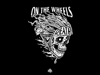on the wheels art artwork bandmerch cycling design drawing fixedgear fixie illustration merch design merchandise shirtdesign