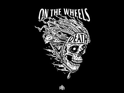 on the wheels art artwork bandmerch cycling design drawing fixedgear fixie illustration merch design merchandise shirtdesign