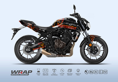 MT07 2019 SCRATCH LINE custom decals design graphics mt07 sticker wrap yamaha