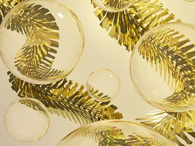 Glass Baubles and Tinsel 3d 3d art baubles blender christmas decoration illustration materials procedural tinsel