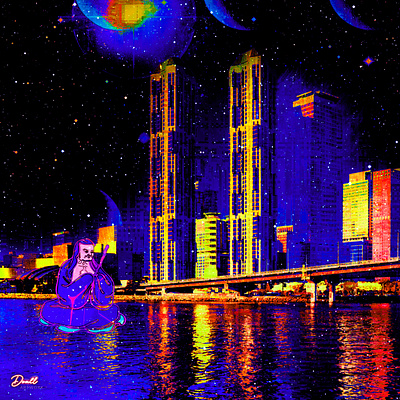 CYBERPUNK_SEOUL cyberpunk digitalart illustration lofi neon night retro synthwave vaporwave xian