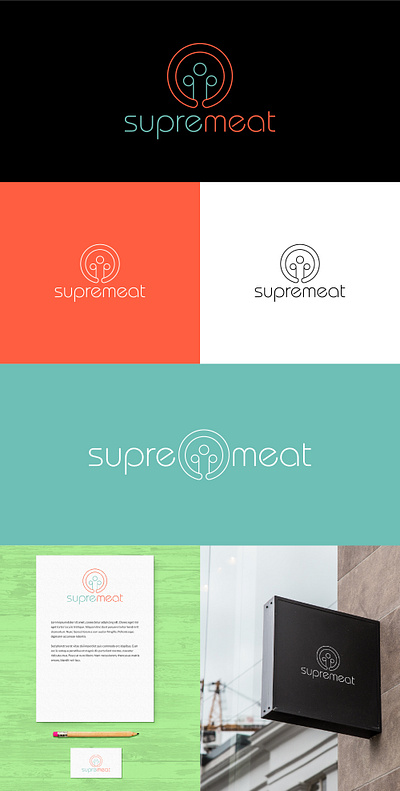 Supremeat black design graphic design icon illustration logo logo design modern vector white