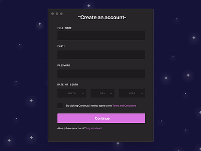 DailyUI 001 - Sign Up (desktop app) dailyui dailyui 001 product design